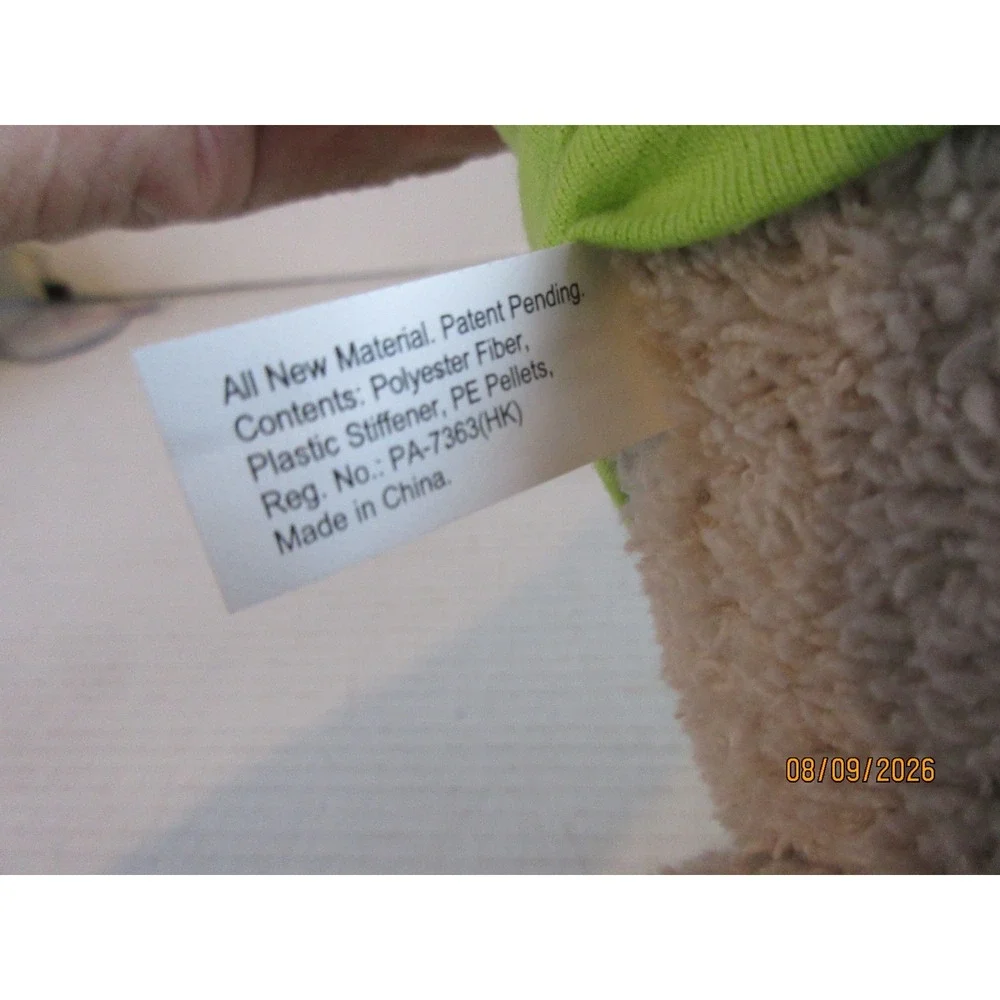 Millennium Products Group Hug Monster Large Plush Tan Green Shirt 14in Toy